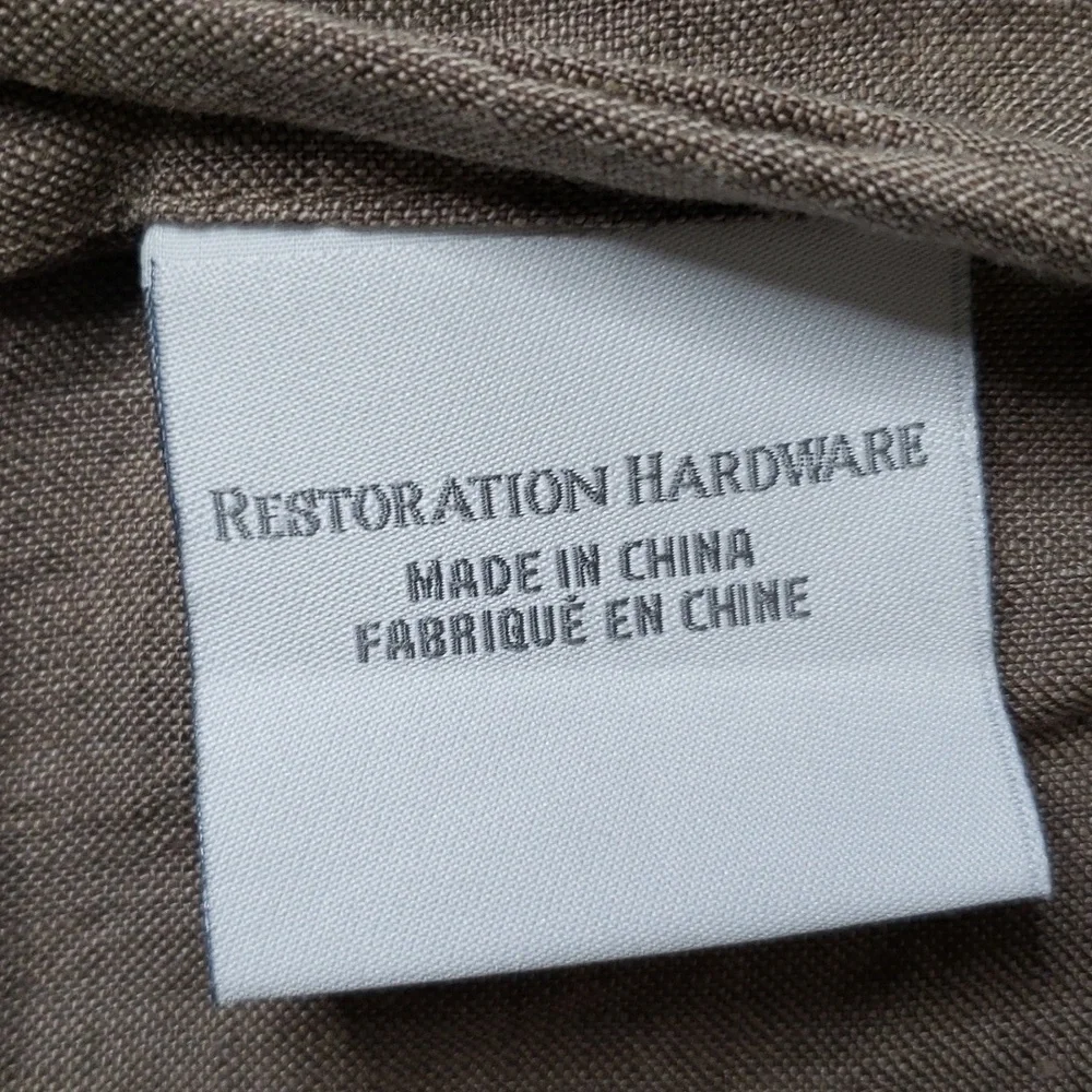 Restoration Hardware Vintage Washed Quilted Linen Pillow Sham